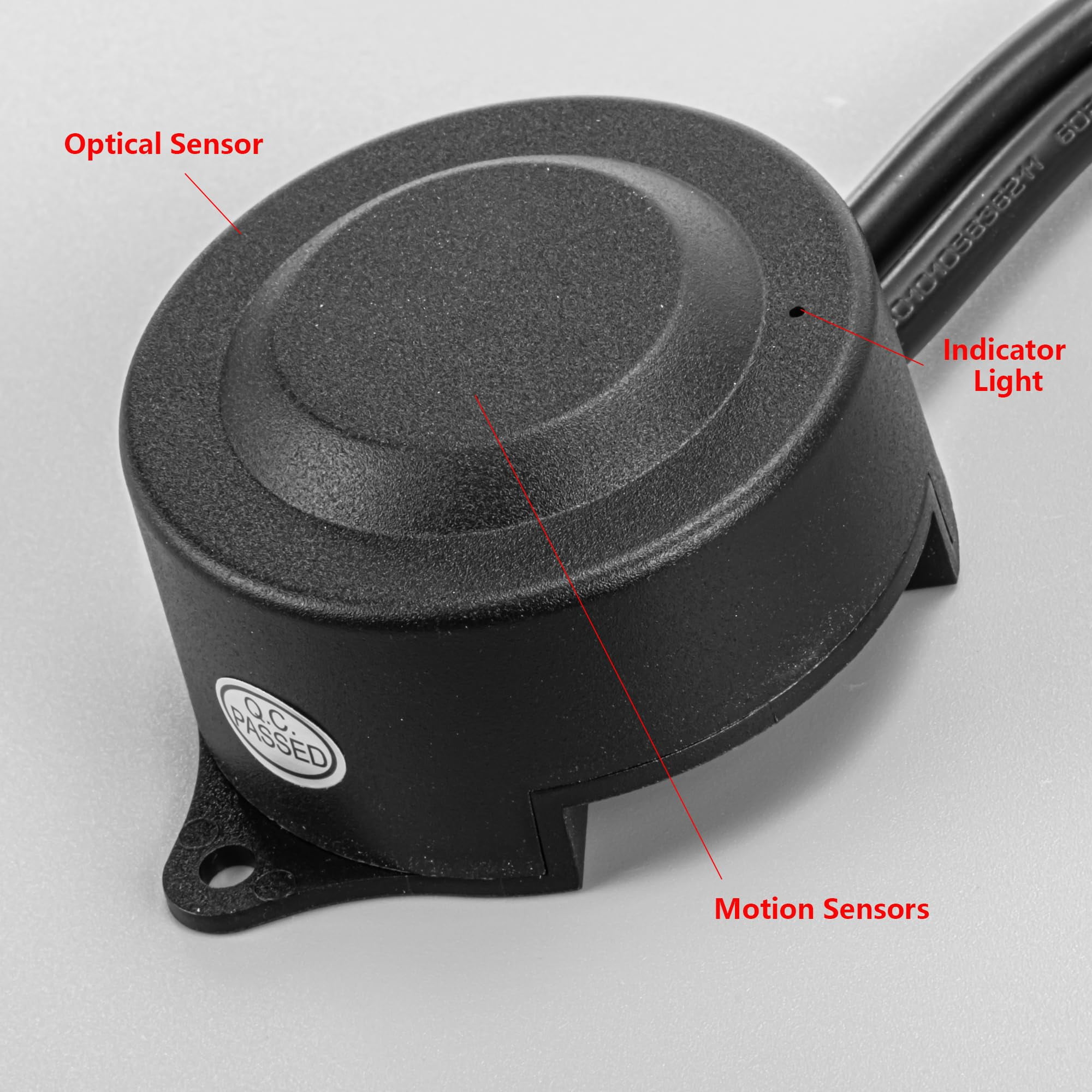 KAYYELAMP Black Motion Sensor Parts Extension 13Ft Cord Light Sensor Sensitivity Time Adjustable 3-Prong Plug in Socket Type Auto Detect Switch Lights Waterproof IP54 Timer Switch 2Pcs