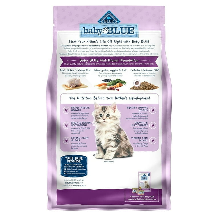 Blue Buffalo Baby BLUE Kitten Dry Cat Food, Chicken & Brown Rice