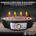 thumbnail image 5 of nutrichef PCRM12 Electric Griddle Crepe Maker Cooktop - Nonstick 12 Inch Aluminum Hot Plate with LED Indicator Lights Adjustable Temperature Control, 5 of 5