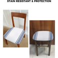 thumbnail image 5 of Dining Room Chair Seat Covers, Farmhouse Decoration Checkered Plaid Gingham Navy Blue and White Removable Stretch Chair Seat Cushion Slipcovers Protector for Holiday Party, Set of 2, 5 of 5