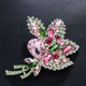thumbnail image 4 of Broche de ramo de hojas de diamantes de imitación de cristal colorido elegante para mujer p, 4 of 5