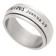 thumbnail image 5 of 8mm High Polished Stainless Steel Women's Men's Be Strong and Courageous Joshua 1:9" Bible Verse Christian Inspirational Rings & Gifts, 5 of 5