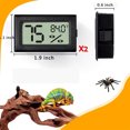 thumbnail image 2 of Triani 2Pcs Mini Digital Thermometer Hygrometer Celsius Meter Digital LCD Monitor Indoor Room Pet Humidity Meter Supplies for Leopard Gecko Hermit Crab Gecko Lizard (Rectangle), 2 of 7