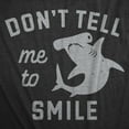 thumbnail image 2 of Mens Dont Tell Me to Smile T Shirt Funny Hammerhead Shark Frowning Joke Tee for Guys Graphic Tees, 2 of 9