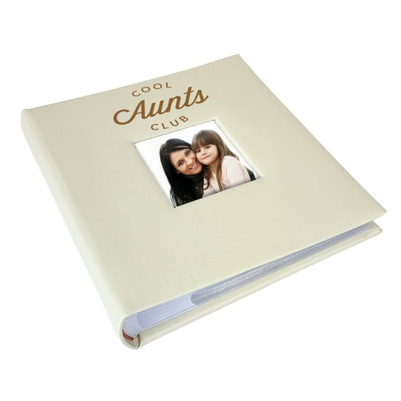 Cool Aunt Club Leatherette Photo Album, Cream Color, Fits 4" x 6" Pictures
