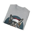 thumbnail image 4 of Gray Wolf Christmas Santa Hat Wolves Wolf Lover Unisex Softstyle T-Shirt, 4 of 4