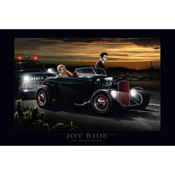Joy Ride Elvis & Marilyn: By Helen Flint Poster 36in x 24in