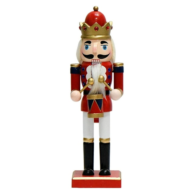 veasfak Christmas Decor Crafts Tabletop Decoration Table Centerpiece Nutcracker Figurine Red Drumstick