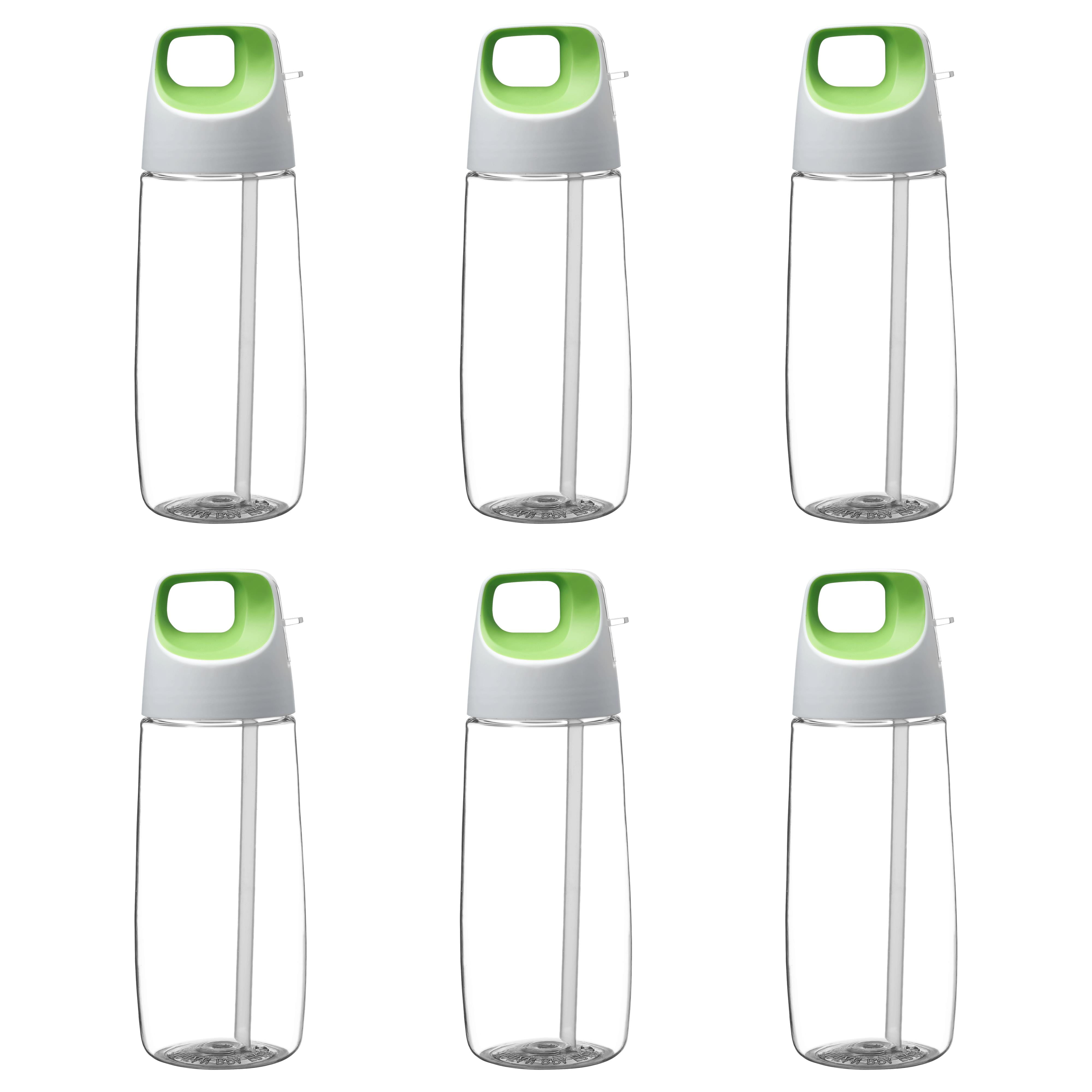 Sweda Clear Plastic Water Bottles Bulk - Sports Water Bottles - 22 Oz,  Screw Cap, Transparent, Lightweight, Durable - Great for Sports