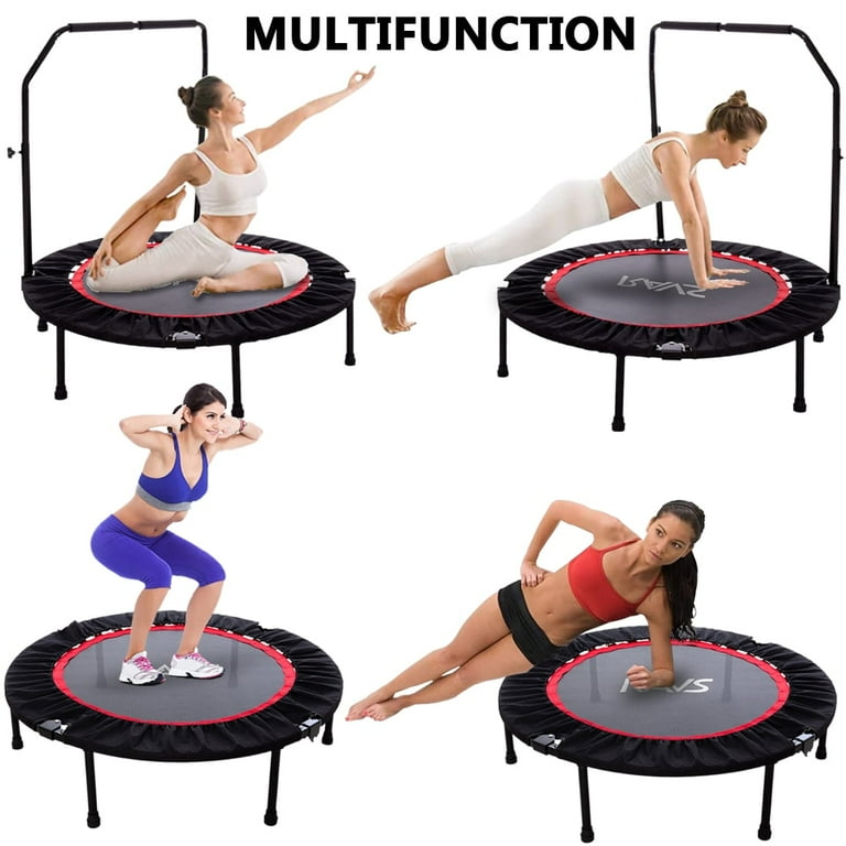 FitPulse FITPULSE Mini Trampoline Rebounder - Indoor Trampoline for Adults  - Portable & Foldable - Exercise Trampoline for Adults, Small