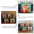thumbnail image 3 of LED Light Up Christmas Holiday Pillow Cover Throw Pillow Cover Xmas Pillow Case with LED Lights Rustic Sofa Back Throw Cushion Cover for Winter Holiday, 3 of 8