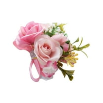 ReTeiv Artificial Flowers for Decoration Wrist Corsage Bracelet, Prom Wrist Flower, Prom Colorful Rose Decoration, Colorful Flower Wristband, Suitable For Wedding Anniversary Prom Party Artificial