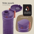 thumbnail image 4 of Contigo x Ally Love Jackson Chill 2.0, acero inoxidable, botella de agua a prueba de derrames con tapa AutoPop, sin BPA, 24 oz, violeta, 4 of 9