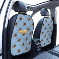 thumbnail image 3 of Kdxio Brown French Bulldog Print 2 Pack Car Kick Mat Seat Cover Back Protector Mat with Pockets for Organizer Backseat Protector and Storage Anti Kick Pad for Vehicles, 3 of 9