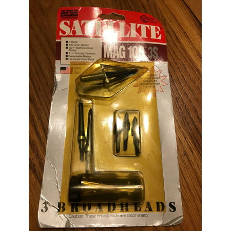 Satellite MAG 100 3S 3 Broadheads Bow hunting Ships N (Best Satellite Maps For Hunting)