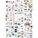 thumbnail image 1 of Tatuajes 9 piezas 3D impermeable tatuaje arcoíris cuerpo tatuaje pegatina Cool tatuajes para hombres mujeres Sywqhk Libre de BPA, 1 of 2