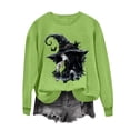 thumbnail image 5 of Jsaierl Halloween Sweatshirts for Women Plus Size Witch Graphic Pullovers Soft Going Out Round Neck Long Sleeve Shirt Tops Halloween Clothes, Sizes S-2XL, 5 of 7