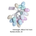 thumbnail image 5 of YWIYIUD 1PC Easter Banner 3D Eggs Banner Cute Eggs Garland, Eggs String Lights Battery Operated, Spring Decor Lights for Indoor Outdoor, Easter Spring Party Decorations 5/10 FT, 5 of 8