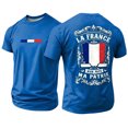 thumbnail image 2 of XIAONU Men's France Flag Patriotic Print T-Shirt Crew-Neck Short-Sleeve Casual Everyday Pride Tee, 2 of 4