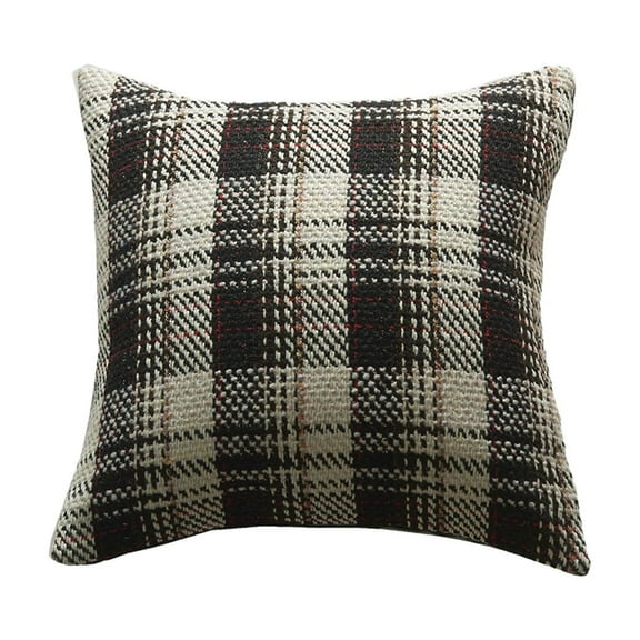 Zmeidao Christmas Pillow Covers 19.68×19.68inch Plaid Decorative Throw Pillow Covers Rustic Holiday Decorations Throw Pillows Cushion Covers for Bed Chair Sofa Couch