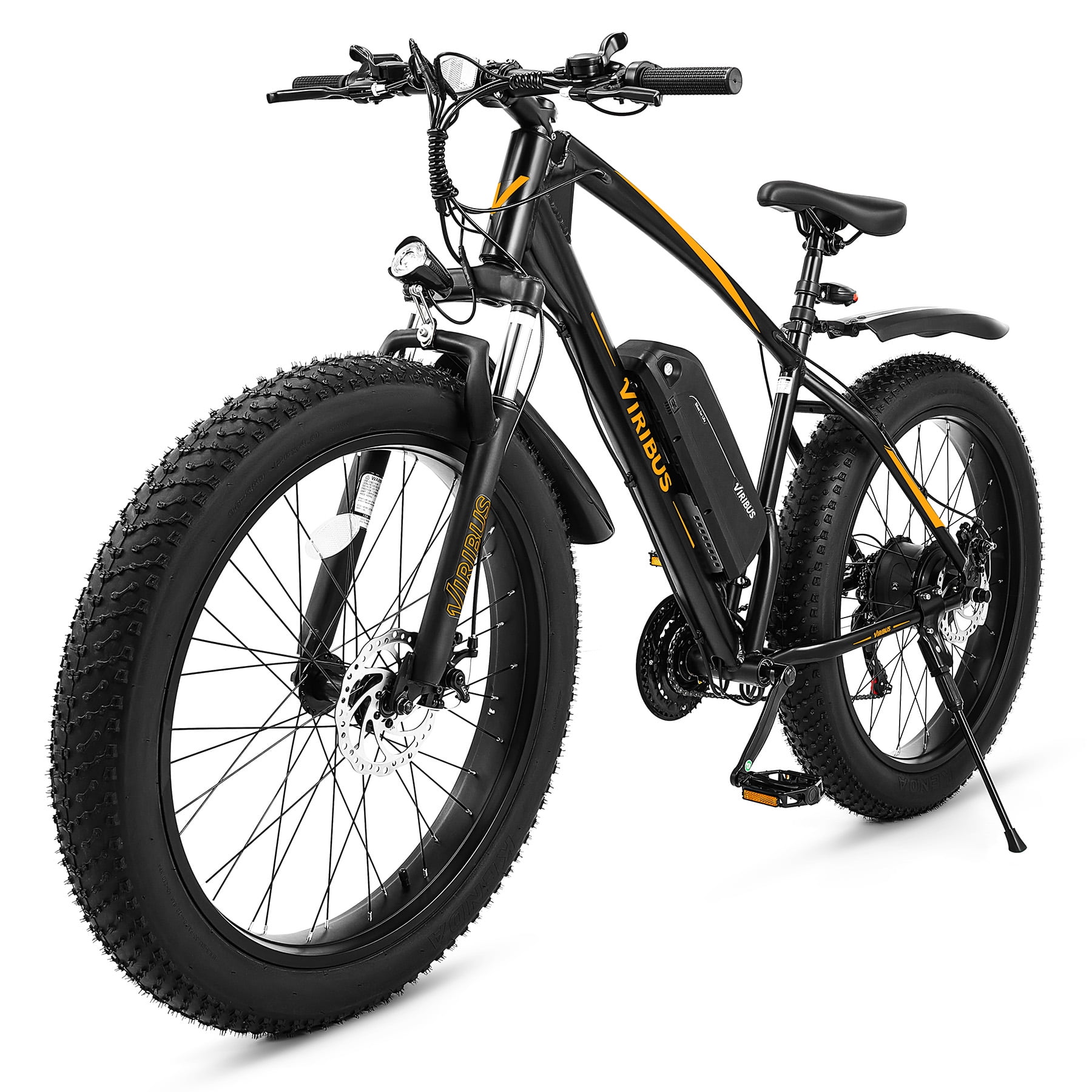 Viribus Electric Mountain Bike for Adults 26" 500W Fat Tire eBike w 36V