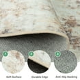 thumbnail image 6 of NewBuros Area Rugs 9'x12', Modern Abstract Non-Slip Washable Rugs for Living Room, Soft Low Pile Stain Resistant Indoor Carpet for Bedroom Dining Room Playroom, Neutral Brown, 6 of 11