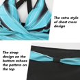 thumbnail image 4 of LAICAIW Womens Two Piece Swimsuits Wrap Front Bikini High Waisted Bottom Tummy Control Bathing Suits Vintage Print Swimwear, 4 of 7