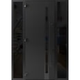 thumbnail image 3 of Front Exterior Prehung Steel Door / Ronex 1033 Teak / 2 Side Exterior Windows Sidelites/ Entry Metal Modern Painted W16+36+16x96 Right-hand, 3 of 6
