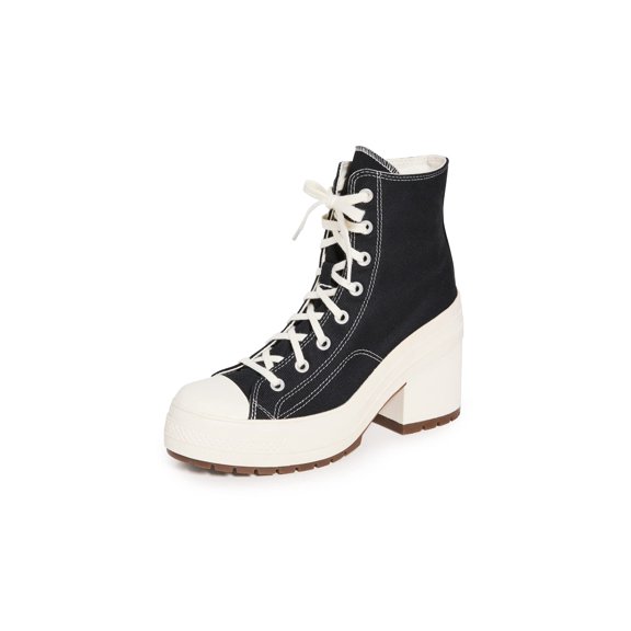 Converse Women's Chuck 70 Heel Sneakers, Black/Egret, 9.5 Medium US