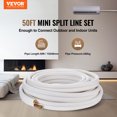 thumbnail image 2 of VEVOR 50FT Mini Split Line Set, 3/8" & 5/8" O.D Copper Pipes Tubing and Triple-Layer Insulation, for Mini Split Air Conditioning Refrigerant, 2 of 9