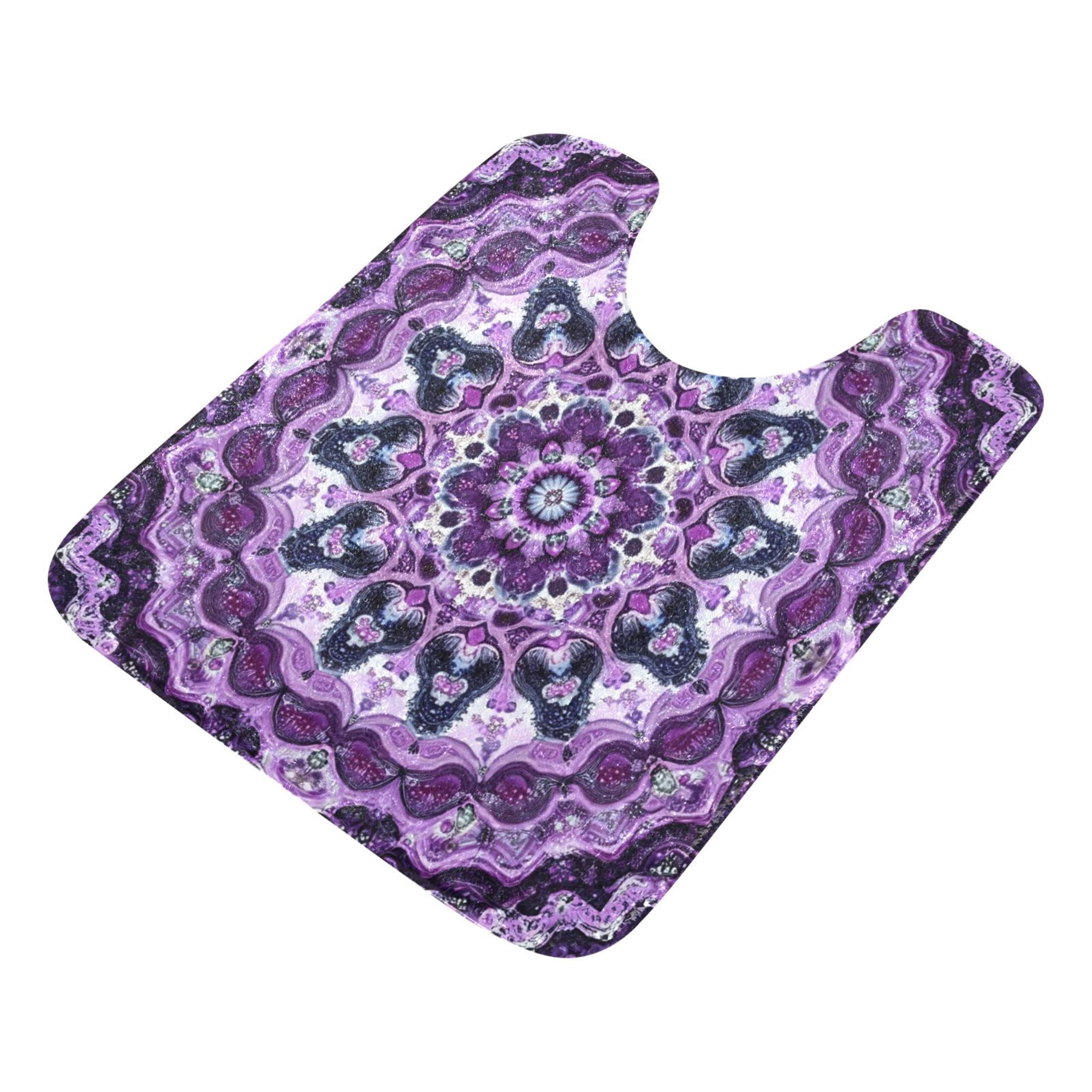 RMDQTR 2PCs Bathroom Rugs Set Plush Toilet Base Mat 16" × 24" Bath Mat and 20" × 24" U Shape Soft Rugs Non Slip Absorbent