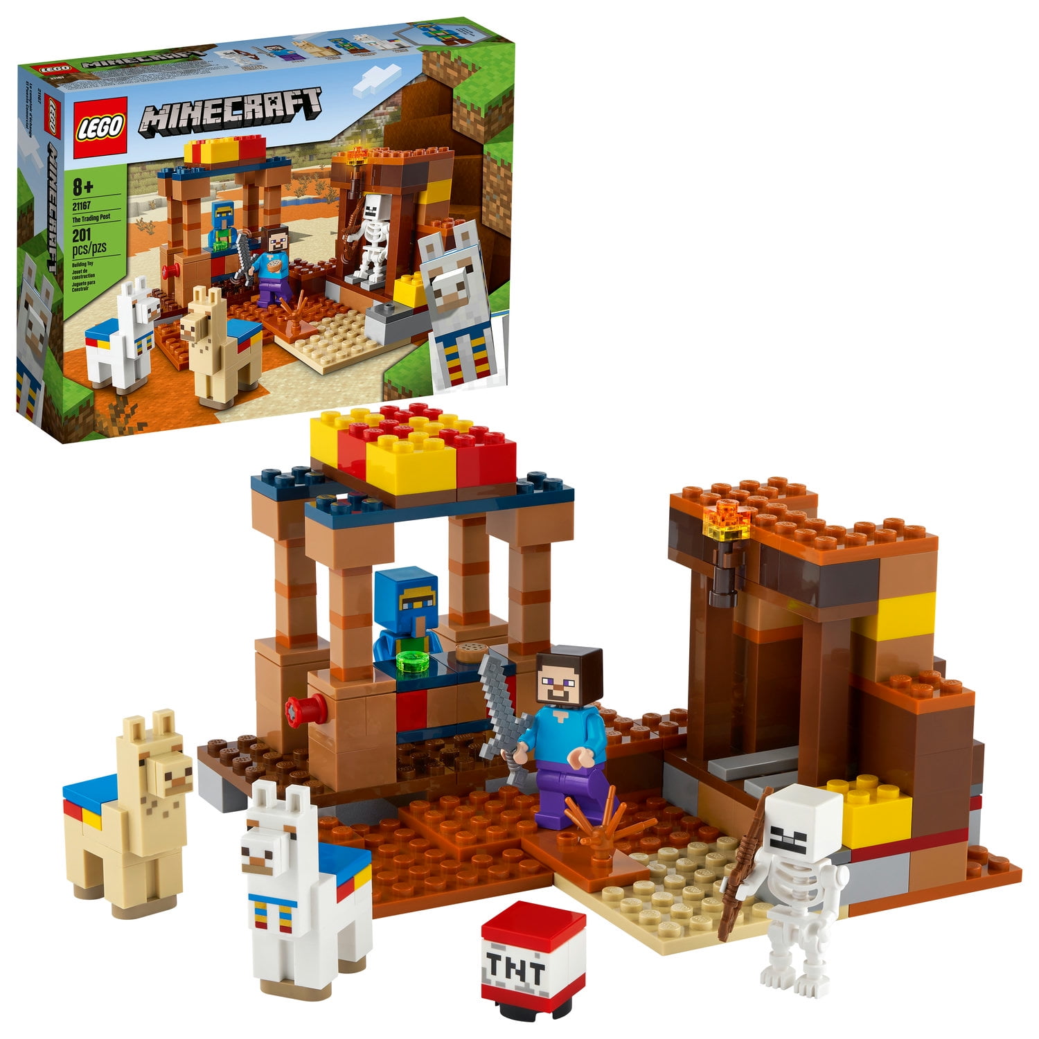 201 Pieces for sale online LEGO Minecraft The Trading Post 21167 Building Kit 