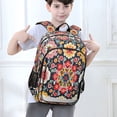 thumbnail image 6 of FORMRS Unisex School Backpack 17" Student Travel Bag with Laptop Compartment, Colorful Floral Pattern, 6 of 7