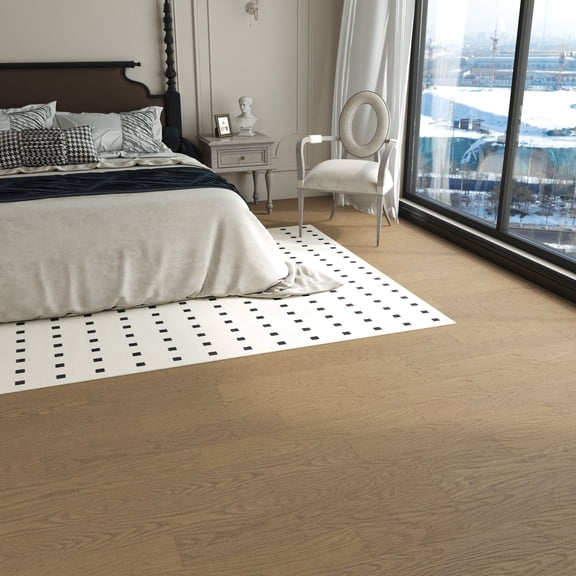 Dark Oak Engineered Hardwood Flooring, 0.59in T x 35.83in L x 4.92in W, Tongue & Groove (24.49 sq. ft. / 20-pack)