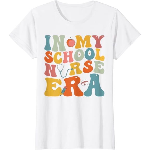School Nurse Retro Funny Nurse Appreciation Nursing T-Shirt