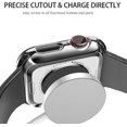 thumbnail image 4 of LAICAIW [4 Pack] Hard PC Case with Tempered Glass Screen Protector Compatible Apple Watch Series 9/8/7, Full Coverage Ultra Thin HD Clear Sensitive Touch Cover for iWatch 45mm, 4 of 6