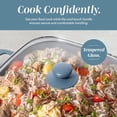thumbnail image 5 of COOK WITH COLOR Electric Skillet 1400-Watt Ceramic Pan with Tempered Glass Lid, Blue, 5 of 6