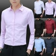 thumbnail image 5 of CENL Men Casual Fashion Slim Fit Long Sleeve Casual Business Formal Dress Tops Shirts, 5 of 8