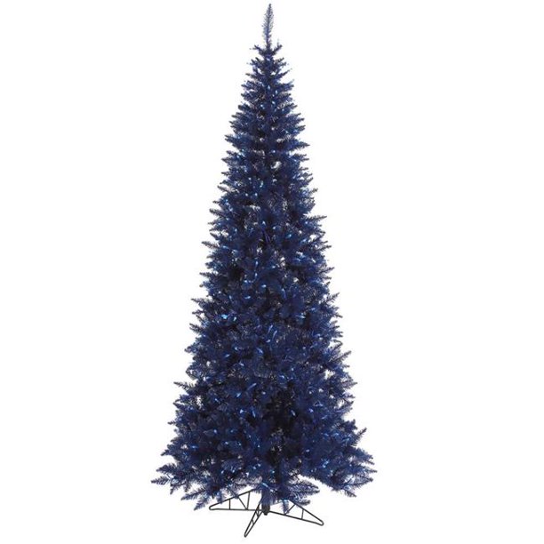 Vickerman K160566LED 6.5 ft. x 34 in. Navy Blue Slim Christmas Tree