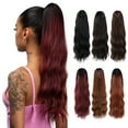 thumbnail image 2 of Nvzi Wavy Ponytail Hair Extension - Off Black Curly Drawstring Ponytail, 55.88CMLength, Made of High-Temperature Fiber, 1 Pcs , Natural Look for Daily/Special Occasions, 2 of 3