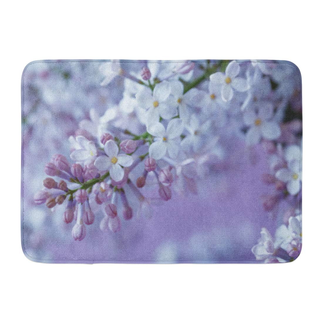 GODPOK Spring Purple Bright The Lilac Flowers Bloom After Rug Doormat