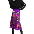 thumbnail image 4 of Women'S Skirt Midi Skirt Tropical Plant Print Pink Zipper A-Line Long Skirts Spring Summer Skirt Floral XL, 4 of 9