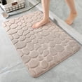 thumbnail image 1 of , alfombrilla de baño de espuma viscoelástica, alfombrillas de baño de adoquines, alfombrillas de baño súper absorbentes de agua (caqui), 1 of 3