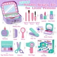 thumbnail image 2 of Set de maquillaje Toyssa Wooden Pretend para niños de 3 a 5 años con almacenamiento, 2 of 9