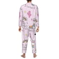 thumbnail image 5 of Bingfone Men'S Pajama Set 2 Piece Loungewear Pjs, Long Sleeve With Pajama Pants-No Drama Llama, 5 of 9