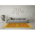 thumbnail image 3 of Ahgly Company Indoor Square Medallion Yellow Traditional Area Rugs, 8' Square, 3 of 4