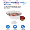 thumbnail image 2 of Independence Day Flower Bird Flag Fitted Round Tablecloths Elastic Edged Table Covers 45"-54",Watercolor Floral on Wood Plank Waterproof Dining Room Table Cloth for Kitchen Holiday Party Tables Decor, 2 of 6