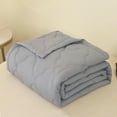 thumbnail image 5 of Cotton Cooling Quilt for Hot Sleepers & Night Sweats – Machine Washable Lightweight Summer Blanket with 3X Moisture-Wicking Tech, Full/Queen Size Dorm-Friendly Comforter Gray, 5 of 6