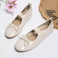 thumbnail image 6 of Bkhluea Women Patent Bow Mary Jane Ballet Flats Adjustable Strap Comfortable Footwear For Office Work Party Daily Casual Use, 6 of 7