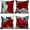 Red, variant on Red Flower Throw Pillows Covers 18x18 Set of 4 Red Rose Black Gray Decorative Pillow Covers for Couch Bed Square Flower Pillow Cover Linen Farmhouse Pillow Cases Spring Summer (Red)